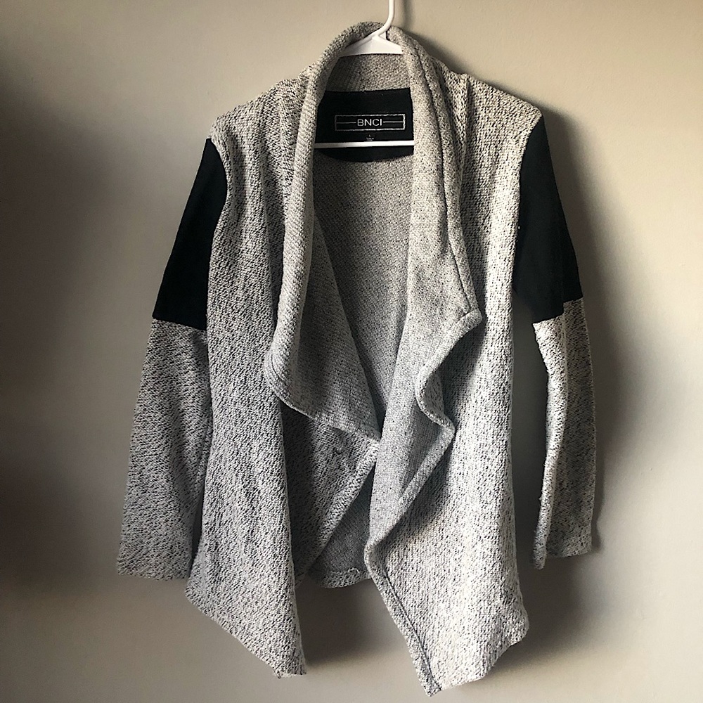 BNCI Grey Cotton Blend Cardigan L